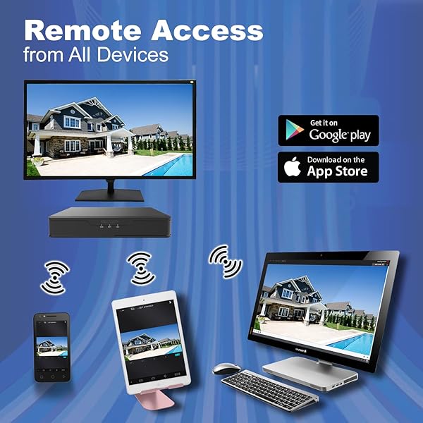 101 AV Inc 101AV 8CH 1080P Security Camera System: DVR/NVR, 1TB HDD, Mobile App, Works with Analog & IP Cameras - View 5 of 9