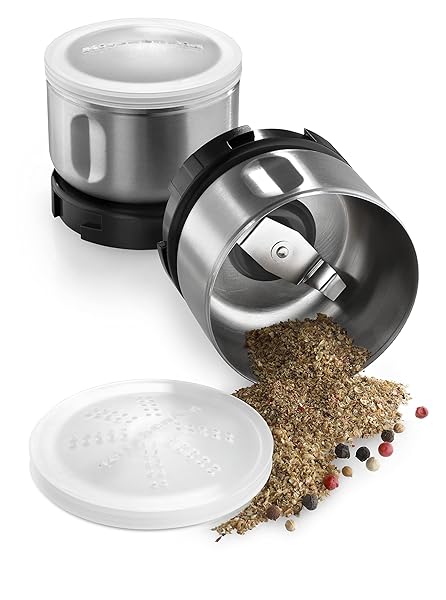 KitchenAid KitchenAid BCGSGA Spice Grinder Accessory Kit - Stainless Steel 2 oz, Silver for Perfect Seasoning