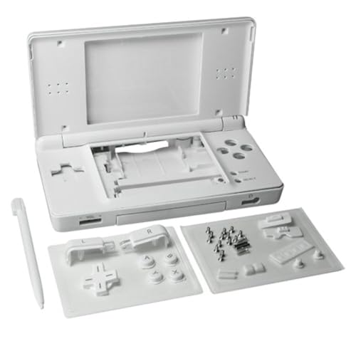 OSTENT OSTENT White Housing Shell Case Kit for Nintendo DS Lite NDSL - Full Repair Parts Replacement