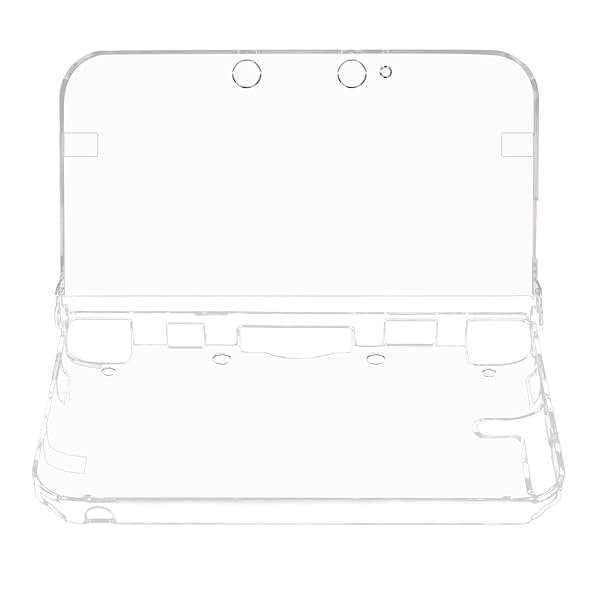 OSTENT OSTENT Clear Crystal Hard Case for Nintendo 3DS XL LL - Durable Protective Cover in Clear White