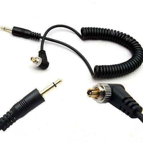 DSLRKIT DSLRKIT 3.5mm Male Flash PC Sync Cable with Screw Lock - Reliable Photography Accessory