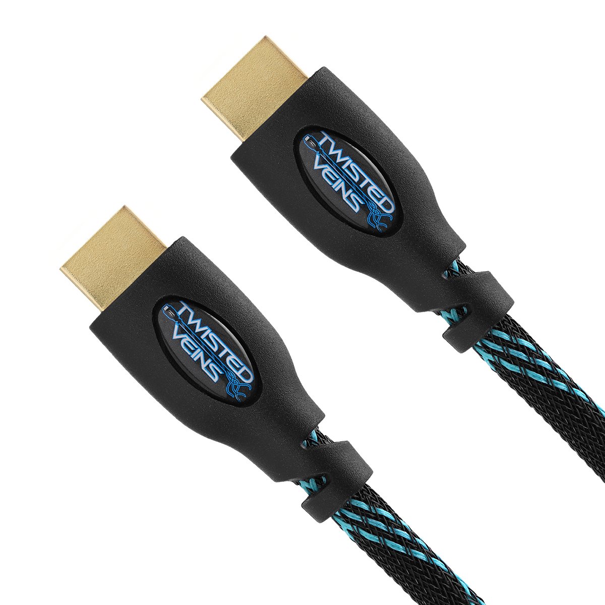 Twisted Veins High Speed HDMI Cables 3 Pack 3ft with Right Angle Adapter and Velcro Ties Supports Ethernet 3D Audio Return - View 5 of 9