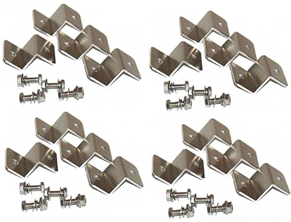 WindyNation Solar Panel Z Bracket Mount Set for RVs & Boats - Off-Grid Solution (4 Sets)