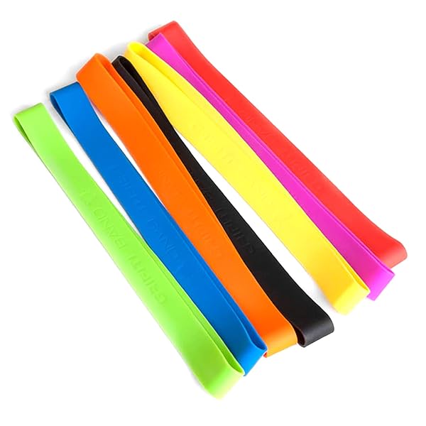 GRIFITI GRIFITI Large Silicone Rubber Bands 12x1 Inch - Durable, Heat & UV Resistant for Games, Cooking, Exercise & More - 10 Pack