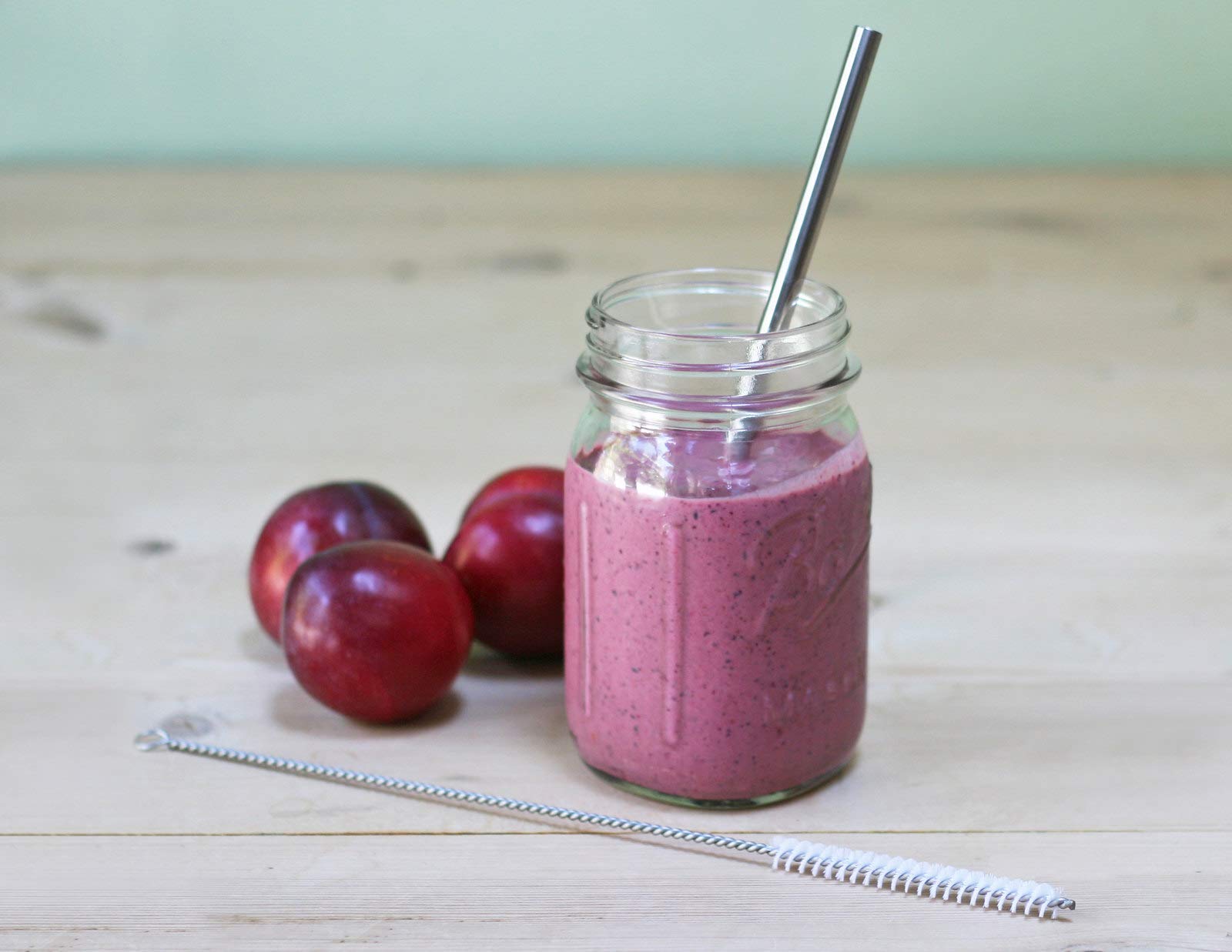 U-Konserve 10.5 Inch Drinking Straw Cleaning Brush Eco Friendly BPA Free Reusable Long Pipe Cleaner Dishwasher Safe White - View 4 of 4