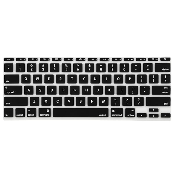 "Buy MOSISO Black Keyboard Cover for MacBook Air 11" A1370 A1465 - Perfect Protection & Fit!"