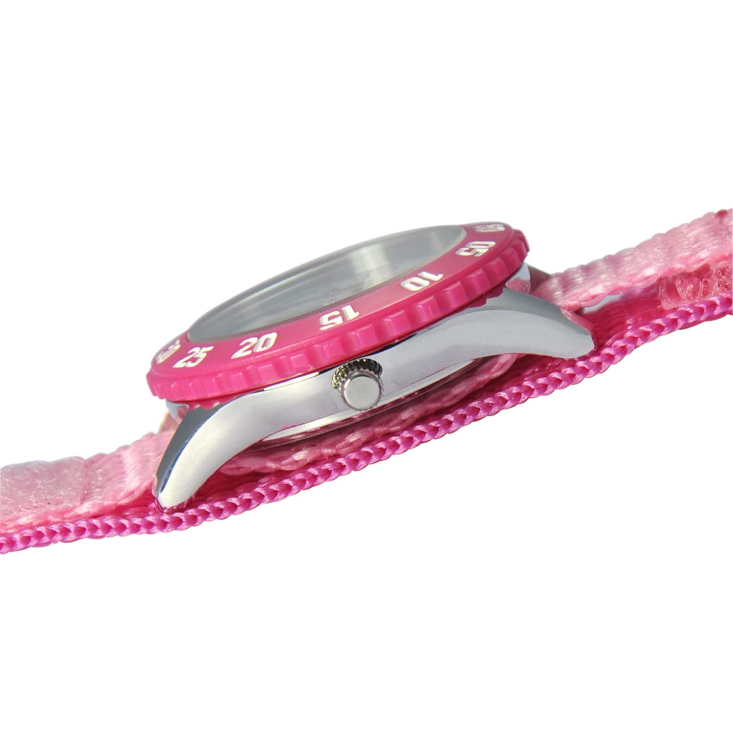 Disney Disney Kids Frozen Anna and Elsa Time Teacher Watch Pink Nylon Band - View 4 of 6