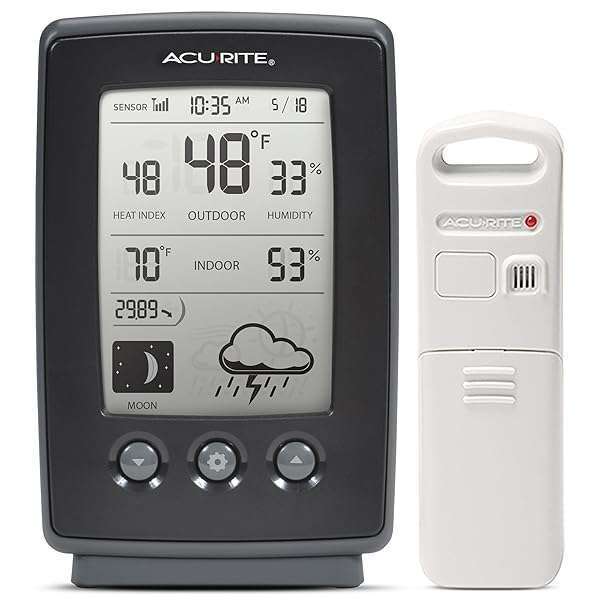 AcuRite Buy AcuRite Digital Weather Forecaster: Indoor/Outdoor Temp, Humidity & Moon Phase - Model 00829