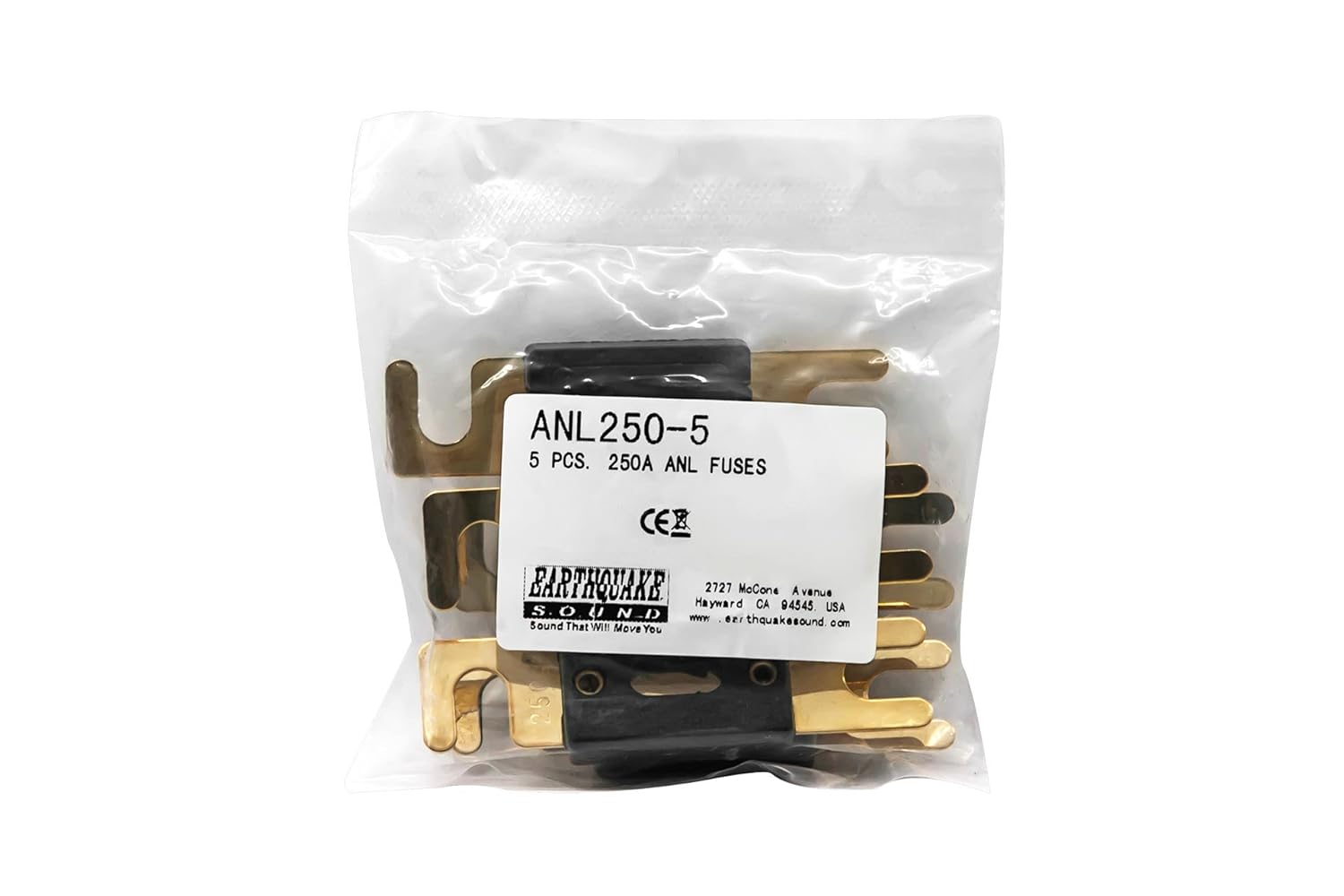 EARTHQUAKE Earthquake Sound ANL250-5 ANL Fuse 250 AMP Pack of 5 for Reliable Circuit Protection - View 3 of 5