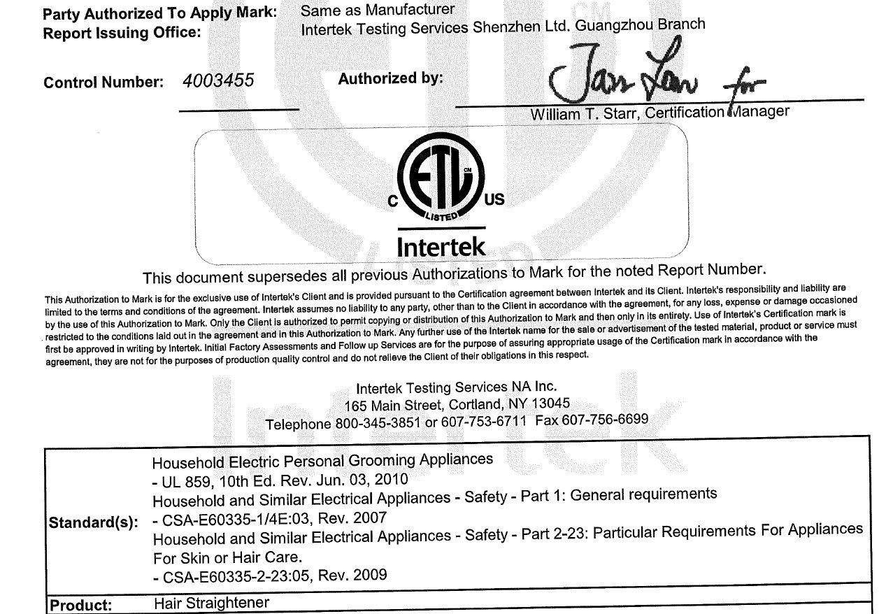 U9 U9 Professional 1 Inch Adjustable Temperature Ionic Tourmaline Ceramic Hair Straightener Flat Iron with Safety Protector Instant Heat - View 4 of 4