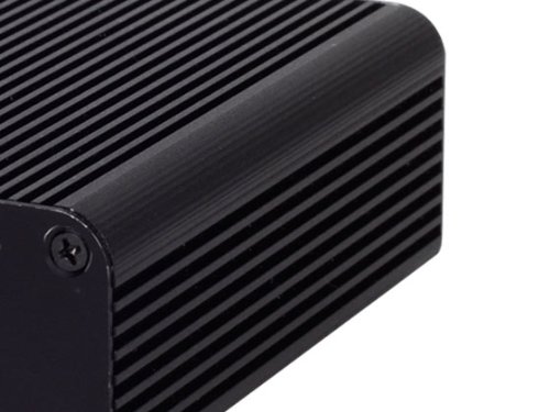 SilverStone Silverstone Tek Aluminum NUC Case Black with Heat-Pipe Top Cover HDMI and Thunderbolt Ports for Efficient Cooling and Connectivity - View 8 of 9