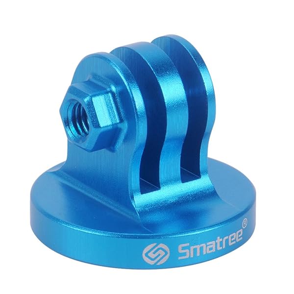 Smatree Buy Smatree Aluminum Tripod Mount Adapter for GoPro & DJI OSMO Action Cameras - Compatible with Models 1-12, Blue