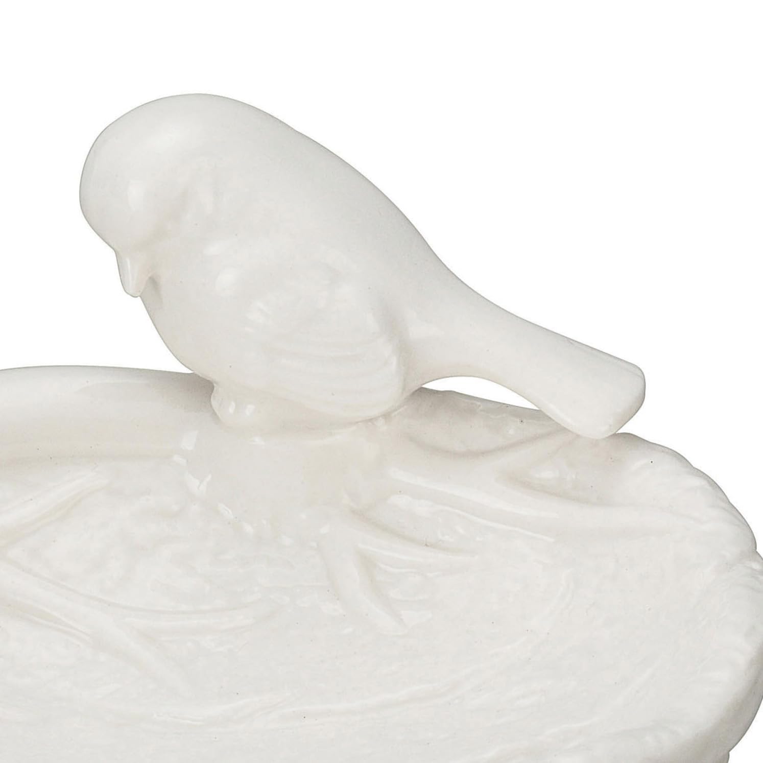 Creative Co-Op Creative Co-Op Ceramic Leaf Dish with Birds Perfect for Home Decor and Serving - View 3 of 5