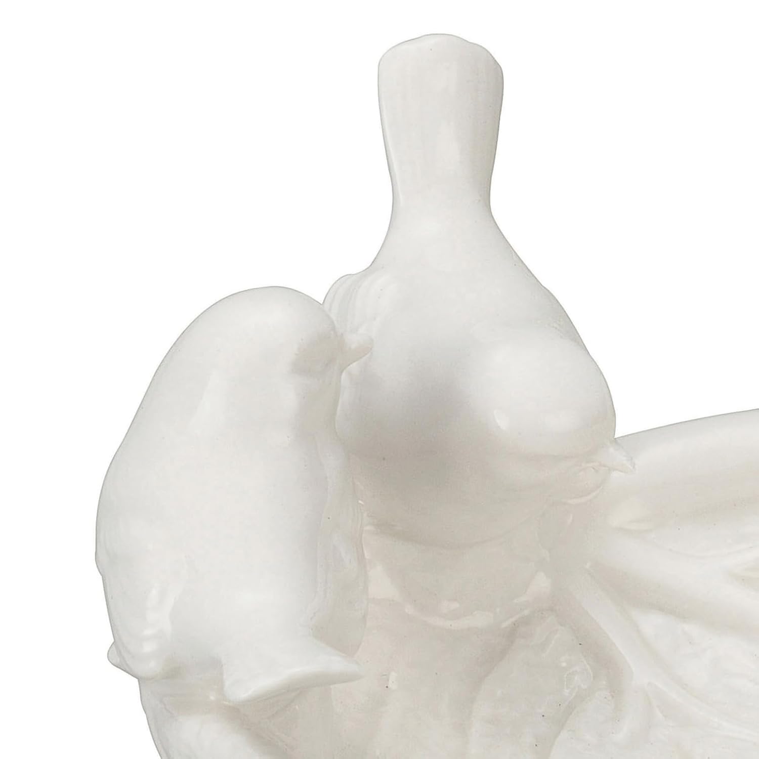 Creative Co-Op Creative Co-Op Ceramic Leaf Dish with Birds Perfect for Home Decor and Serving - View 4 of 5