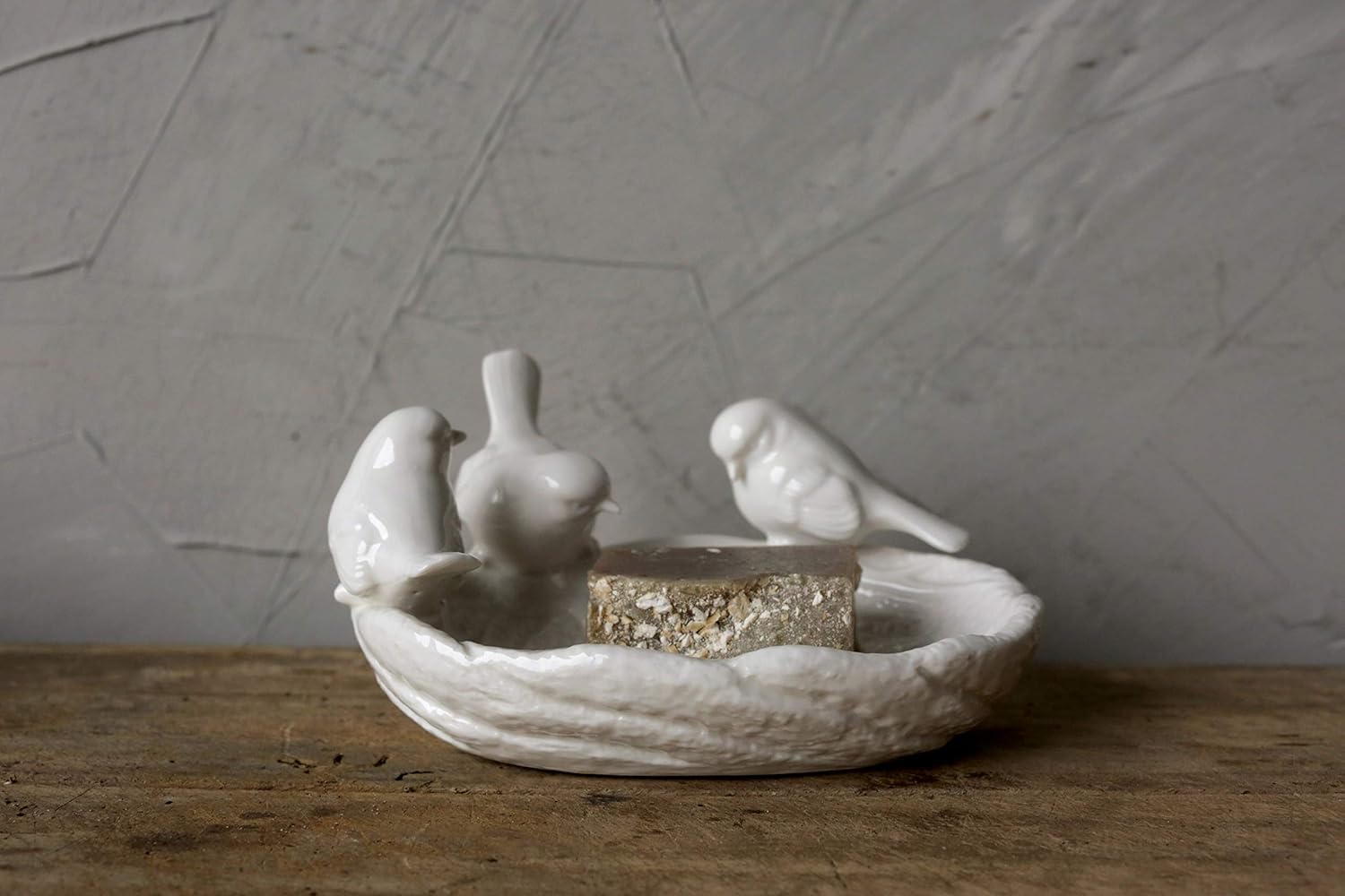 Creative Co-Op Creative Co-Op Ceramic Leaf Dish with Birds Perfect for Home Decor and Serving - View 5 of 5