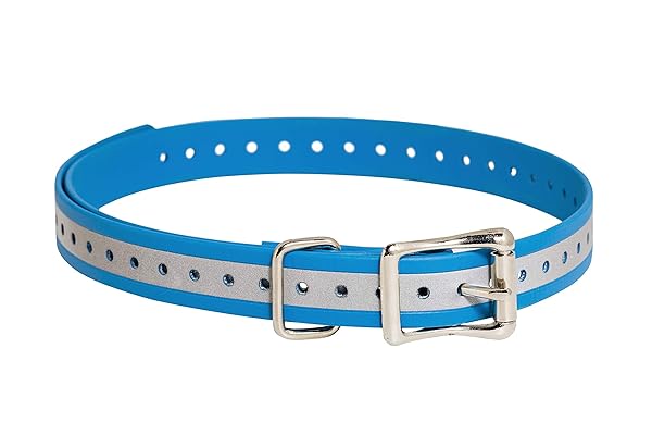 SportDOG SportDOG 3/4 Inch Waterproof Collar Straps - Rustproof, Reflective Blue, Perfect Fit with Tightly Spaced Holes