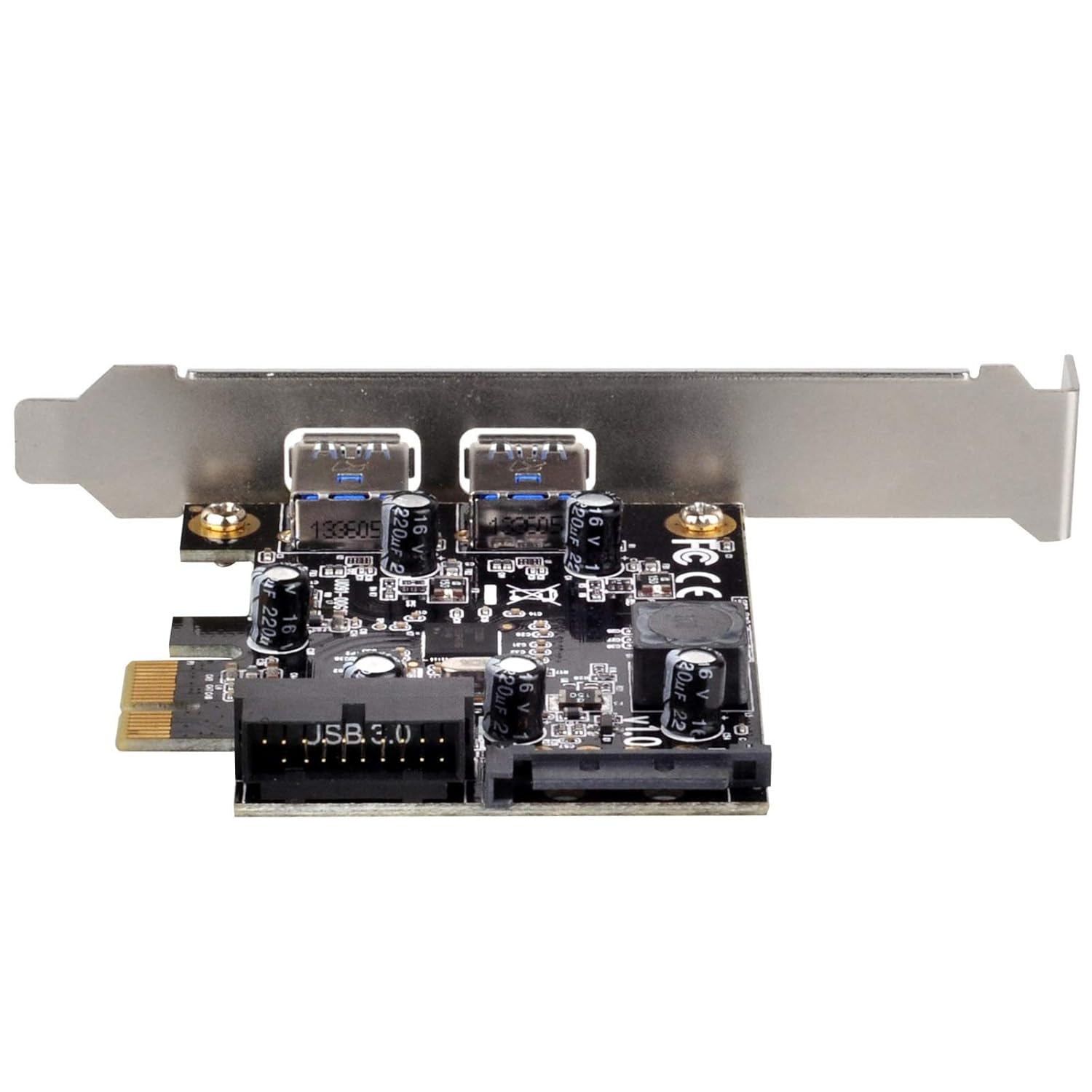 SilverStone Silverstone Tek PCI Express Card USB 3.0 Dual Port Connector for Fast Data Transfer and Connectivity EC04-E - View 6 of 7