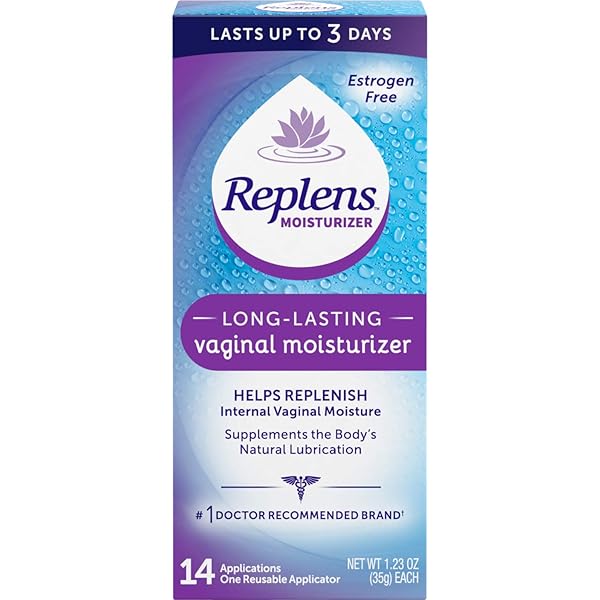 Replens Replens Long Lasting Vaginal Moisturizer - 14 Applications, 2-Pack (1.23 oz) for Ultimate Comfort