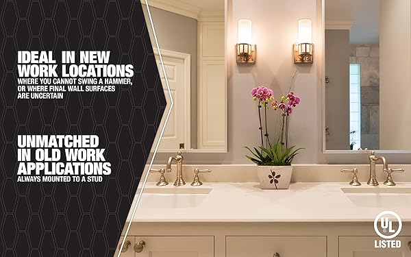 Southwire Southwire MSB3G 3-Gang PVC Electrical Box with Heavy Duty Mounting Screws - Adjustable Depth, 42lb Capacity - View 4 of 8