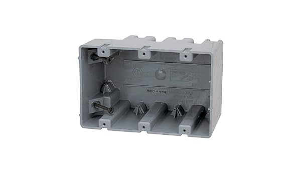 Southwire Southwire MSB3G 3-Gang PVC Electrical Box with Heavy Duty Mounting Screws - Adjustable Depth, 42lb Capacity - View 2 of 8