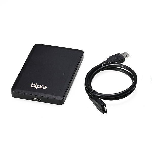 BIPRA BIPRA S3 2.5 Inch USB 3.0 Portable External Hard Drive Black 1TB 1000GB Fast Data Transfer - View 7 of 9