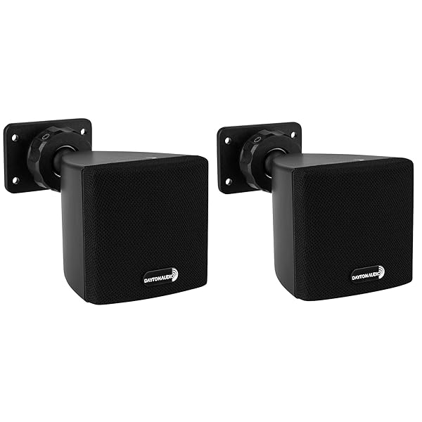 "Dayton Audio SAT3B 3" Cube Speakers - Compact Black Speaker Pair for Superior Sound"