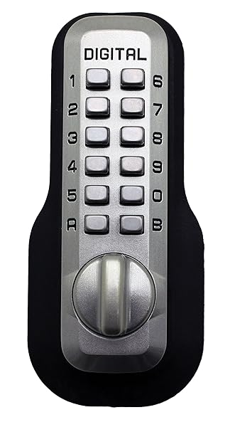 Lockey USA Secure Your Home with M210 Keyless Deadbolt: Satin Nickel Digital Door Lock & Double Combination