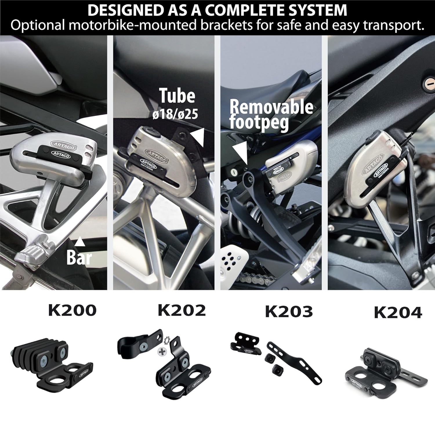 Artago ARTAGO 32 Advanced Disc Lock with Alarm 120dB and SAA Triple Locking for Motorcycle Anti-Theft Security - View 7 of 9