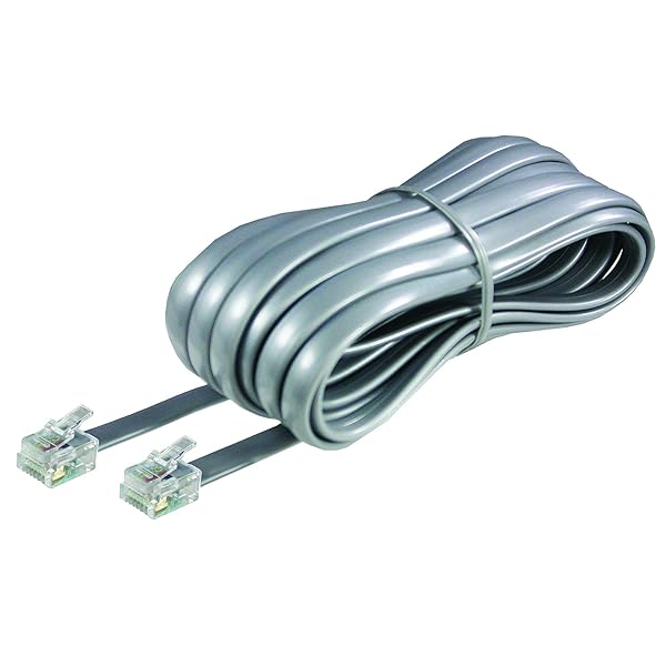 SOFTALK Softalk 46625 25-Foot Silver Phone Line Cord for Landline Telephones - High-Quality Accessory - View 2 of 2