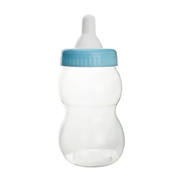 Firefly Imports Jumbo Milk Baby Bottle Coin Bank Plastic Container for Baby Shower Game Favor 13 Inch Light Baby Blue by Firefly Imports