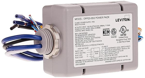 Leviton Leviton 20-Amp Power Pack for Occupancy Sensors - Auto-On, Manual-On, Local Switch, Title 24 Compliant, Gray - View 3 of 4