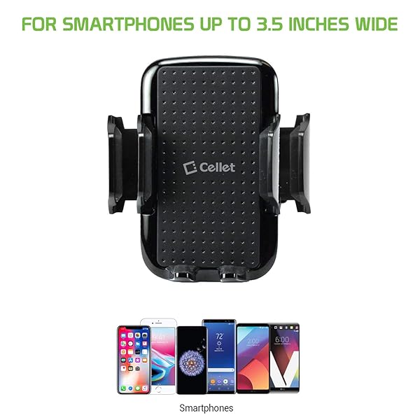 Cellet Car Air Vent Cell Phone Holder, Air Vent Smartphone Mount, Adjustable 360 Degree Rotation, Universal Cradle Mount Clip for All Smartphones Apple iPhones, Galaxy, Google Pixel, Moto Series - View 9 of 11