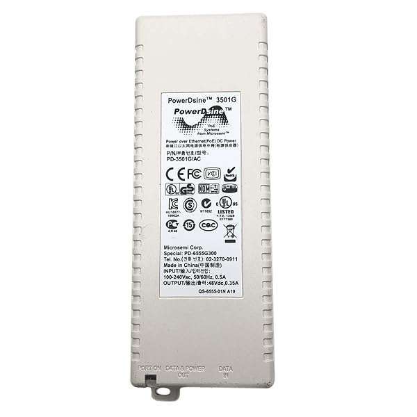 PowerDsine MicroSemi PowerDsine 3501G: Single-Port 802.3af Gigabit PoE Midspan for Reliable Power Delivery - View 4 of 8