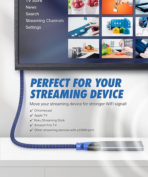 Ultra Clarity Cables Ultra Clarity 20ft High Speed HDMI Extension Cable - 4K Male to Female Connector for Optimal Performance - View 7 of 8
