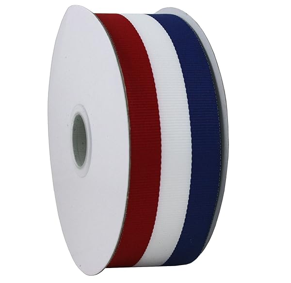 bouti1583 "Buy Red White and Blue Grosgrain Ribbon 1.5"x25 Yard Spool - Perfect for Crafts & Decorations!" - View 2 of 2