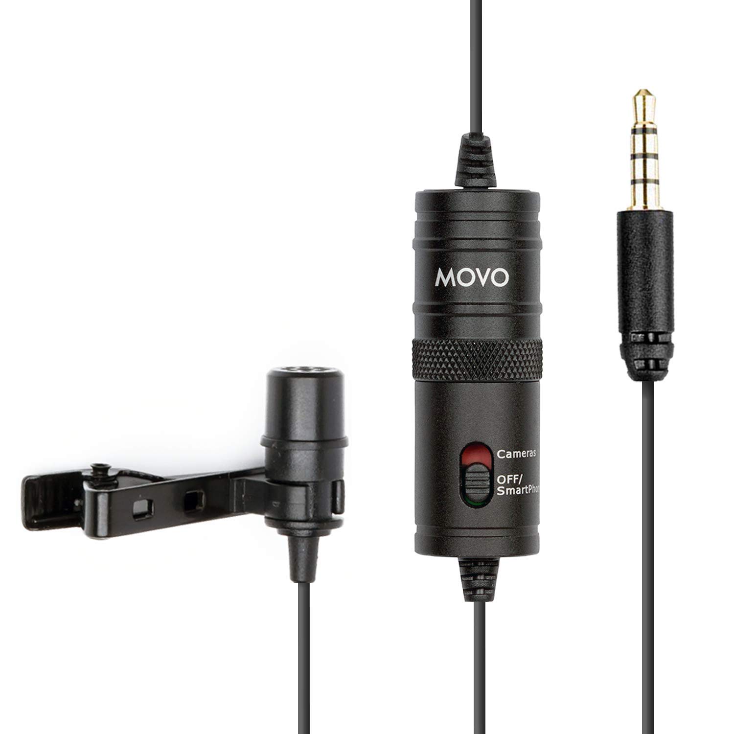 Movo Movo LV1 Lavalier Lapel Microphone for Cameras Smartphones Ideal for Filming Podcast Vlogging YouTube Videos