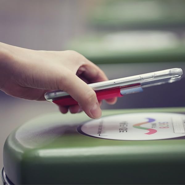 Sinjimoru Sinjimoru Basic Cell Phone Wallet - Adhesive Card Holder for iPhone, Stretchy Sinji Pouch Basic 2 in Navy - View 5 of 10