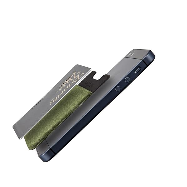 Sinjimoru Sinjimoru Basic Cell Phone Wallet - Adhesive Card Holder for iPhone, Stretchy Sinji Pouch Basic 2 in Navy - View 10 of 10