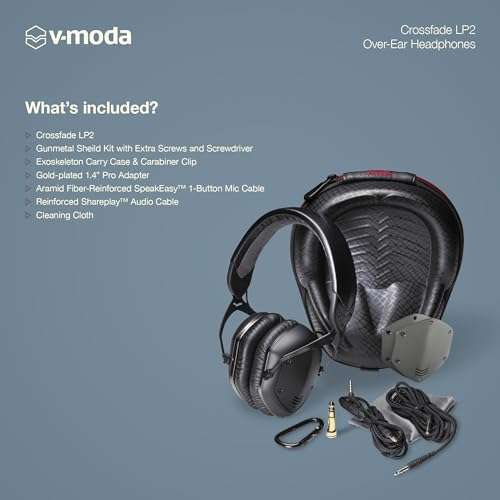 V-Moda V-MODA Crossfade LP2 Vocal Limited Edition Over-Ear Headphones - Matte Black Noise-Isolating Metal Design - View 9 of 9