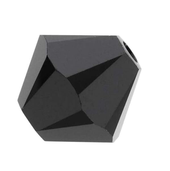 100pcs Adabele 6mm Jet Black Faceted Bicone Crystal Beads Compatible with Swarovski Crystals 5301 5328 SSB623
