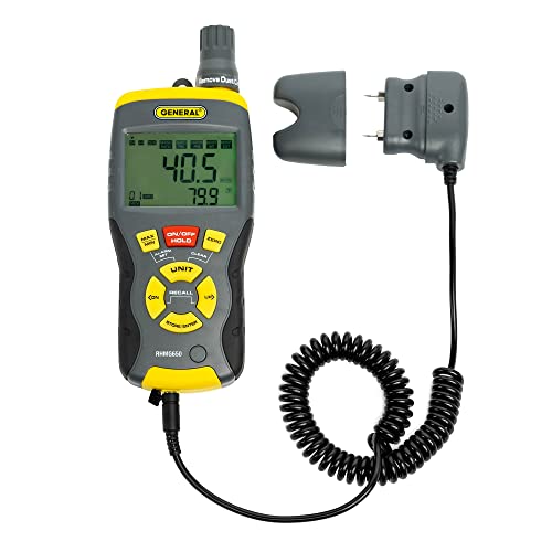 General Tools General Tools RHMG650: 9-in-1 Thermo-Hygrometer & Moisture Meter for Accurate Readings
