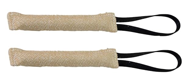 REDLINE K-9 Bundle of 2 Jute Tug Toys 1.5 x 10 Inches with Handle for Dogs Redline K9