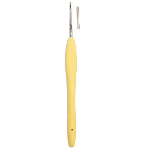 Clover Buy Clover 1221 Amour Steel Crochet Hook No. 2 (1.50mm) - Yellow | Perfect for Crochet Projects - View 5 of 5