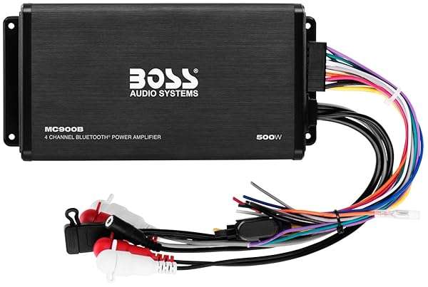 BOSS Audio Systems BOSS MC900B Amplifier for ATV/UTV/Marine - 500W, 4 Channel, Bluetooth, Weatherproof, RCA Out, Perfect for Stereo & Subwoofer - View 4 of 6