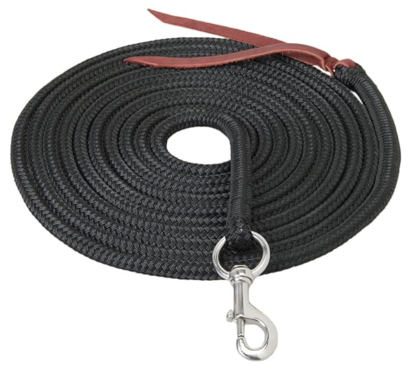Weaver Leather Weaver Leather Silvertip Lunge Line Black 1/2 Inch x 22 Feet Durable Horse Training Equipment