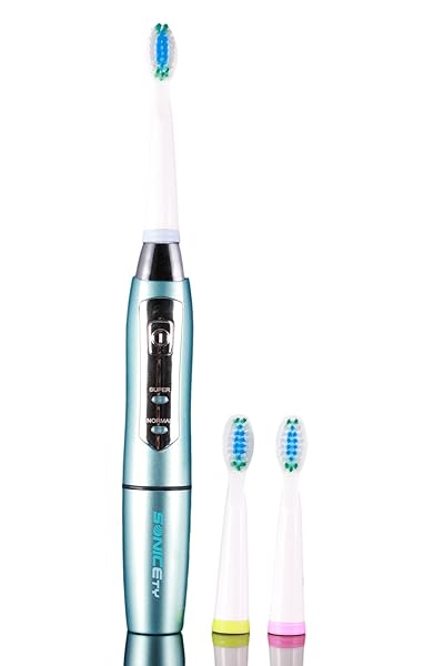 SONICETY SONICETY Electric Toothbrush HI-910 Sky Blue Value Pack with 3 Brushheads for Superior Oral Care