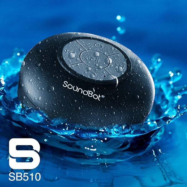 Soundbot Soundbot SB510 HD Bluetooth Shower Speaker: Water-Resistant, 6hrs Playtime, Handsfree Mic & Suction Cup - Perfect for Showers! - View 6 of 7