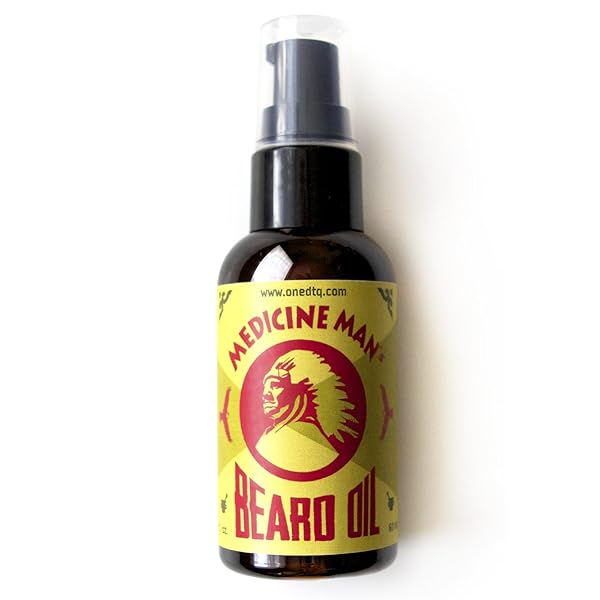 OneDTQ Medicine Man Anti-itch Beard Oil 2 FL OZ Natural Organic Leave-In Conditioner for Men