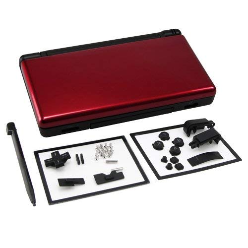 OSTENT OSTENT Red & Black Repair Parts Kit for Nintendo DS Lite NDSL - Full Housing Shell Replacement