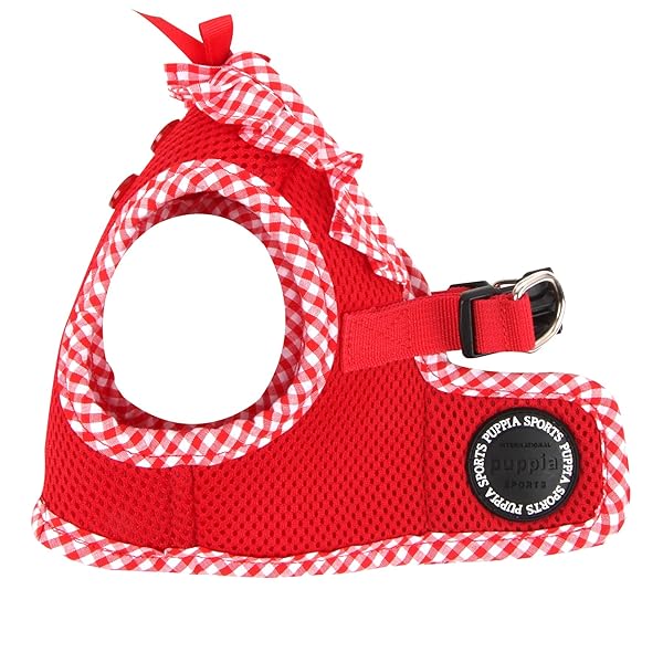 Puppia Puppia Vivien Vest Dog Harness Step-in Mesh No Pull No Choke for Small Dogs Red Medium All Season Walking Training